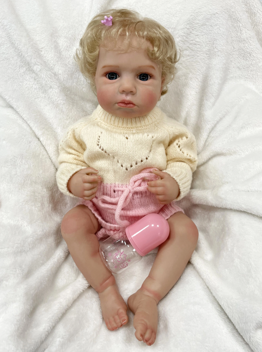 August – 20-Inch Washable Silicone Reborn Baby Doll. Realistic Newborn Toddler