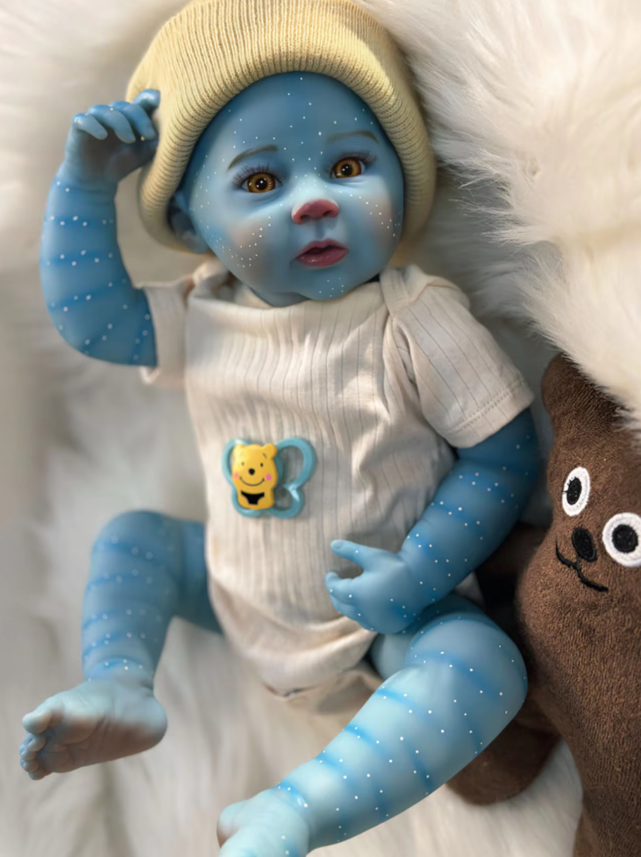 Avatar-Inspired Glow-in-the-Dark Reborn Doll Nova – 50 cm. with 3D-Painted Skin & Visible Veins