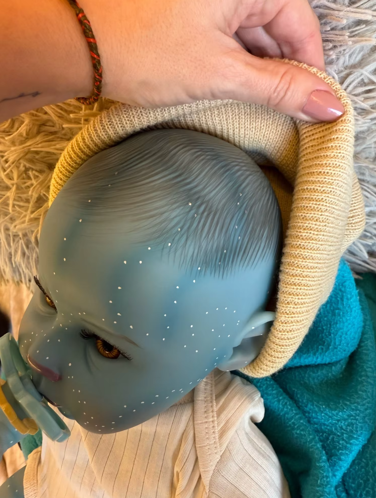 Avatar-Inspired Glow-in-the-Dark Reborn Doll Nova – 50 cm. with 3D-Painted Skin & Visible Veins