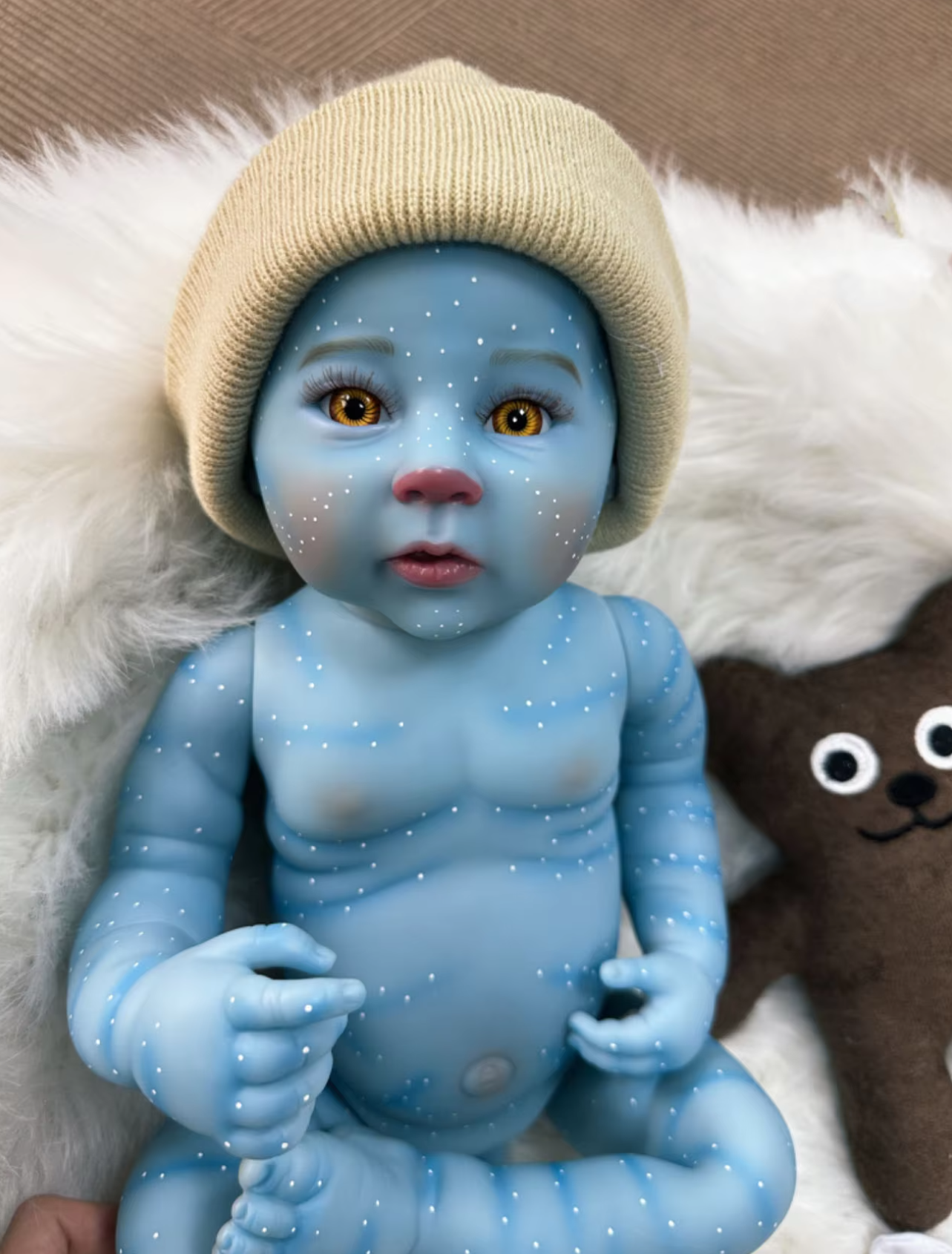 Avatar-Inspired Glow-in-the-Dark Reborn Doll Nova – 50 cm. with 3D-Painted Skin & Visible Veins