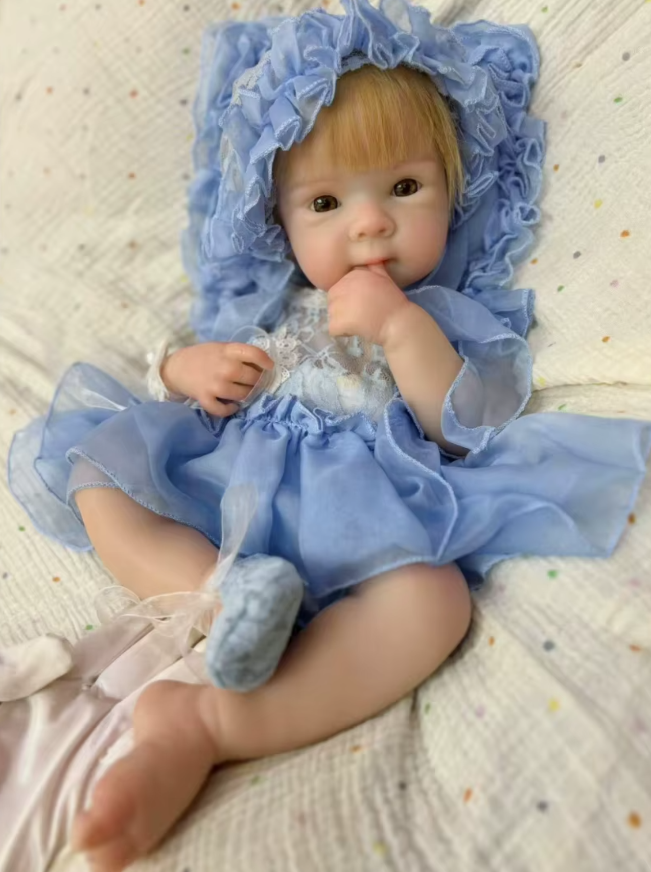 Bettie – 18-Inch (45 cm) Full Silicone Reborn Baby Girl Doll with Open Mouth