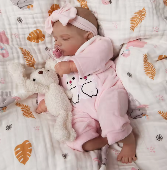 Isabella: 19-Inch Lifelike Reborn Baby Girl Doll with 3D Skin and Painted Hair