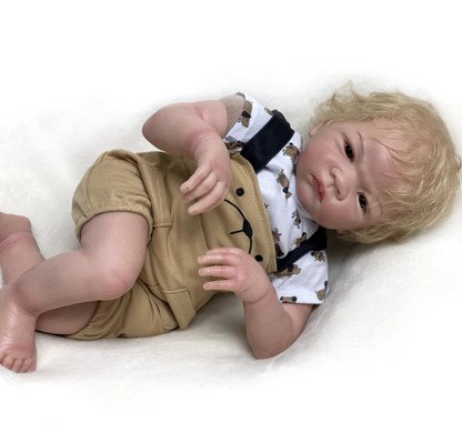Charlie – 22-Inch Lifelike Reborn Baby Doll with Rooted Blonde Hair