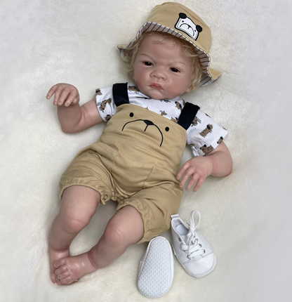 Charlie – 22-Inch Lifelike Reborn Baby Doll with Rooted Blonde Hair