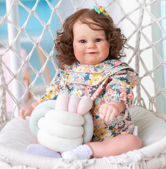 Maddie Reborn Girl Toddler Doll - 24-Inch Lifelike Playmate with Real Hair and Active Limbs