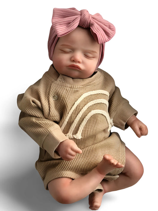 Newborn Sleeping Reborn Doll Rosalie - 46 cm Lifelike Baby with 3D Skin Tone