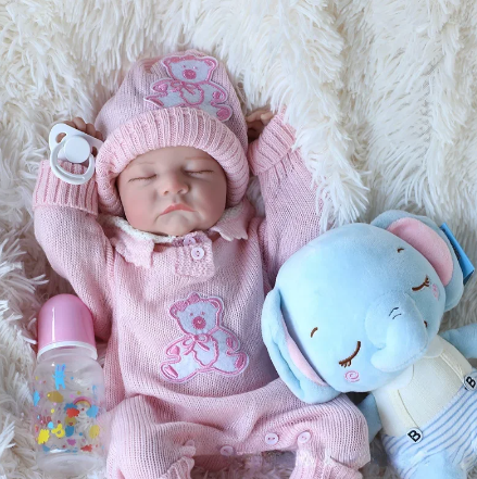 Realistic Reborn Baby Girl Doll - Lifelike Newborn Toddler. 17 Inches